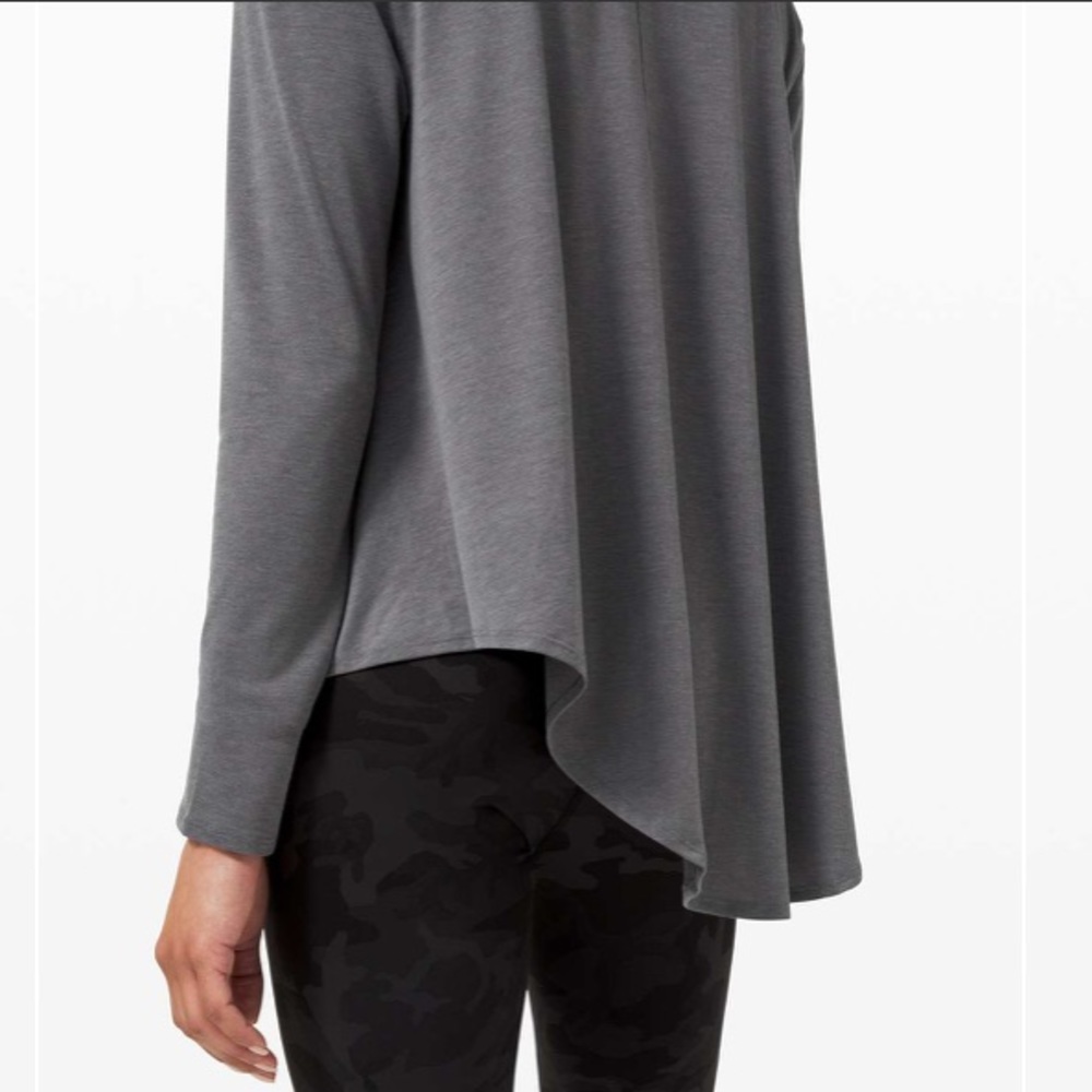 Lululemon lifted balance long sleeve, heathered titanium M/L - Picture 3 of 12